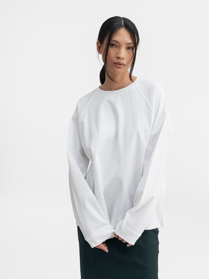 ahlvar Thelma LS cotton tee white