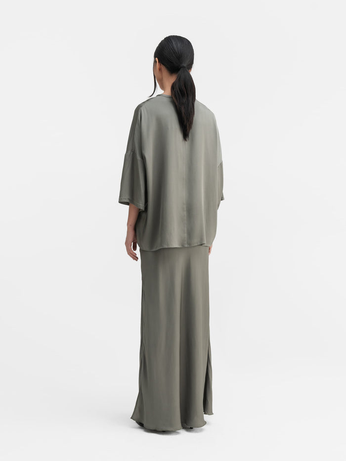 Ahlvar Thess Silk Tee Light Military