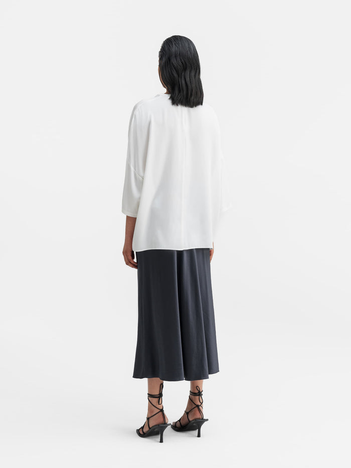 Ahlvar Thess Silk Tee White