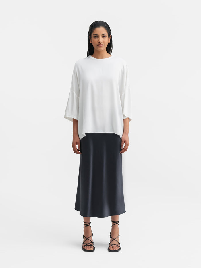 ahlvar Thess silk tee white