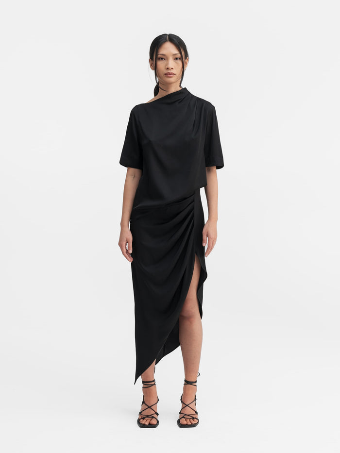 Ahlvar Tilda Silk Skirt Black