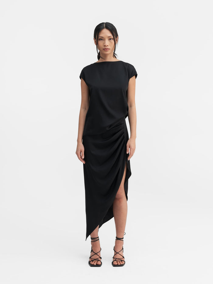 Ahlvar Tilda Silk Skirt Black
