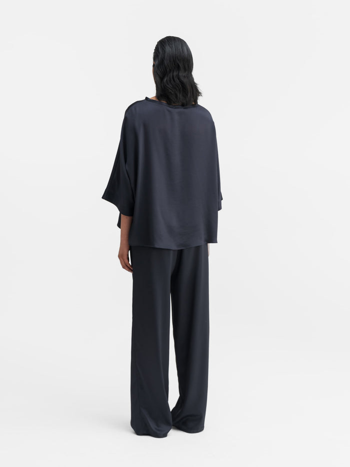 Ahlvar Tori Satin Tee Blue Grey