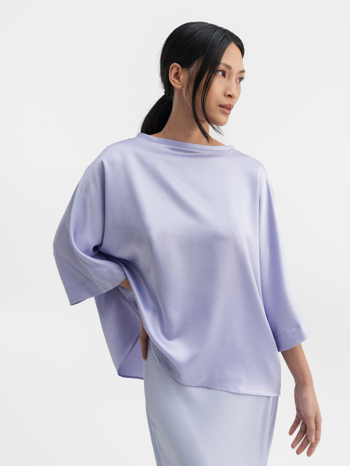 ahlvar Tori satin tee lavender