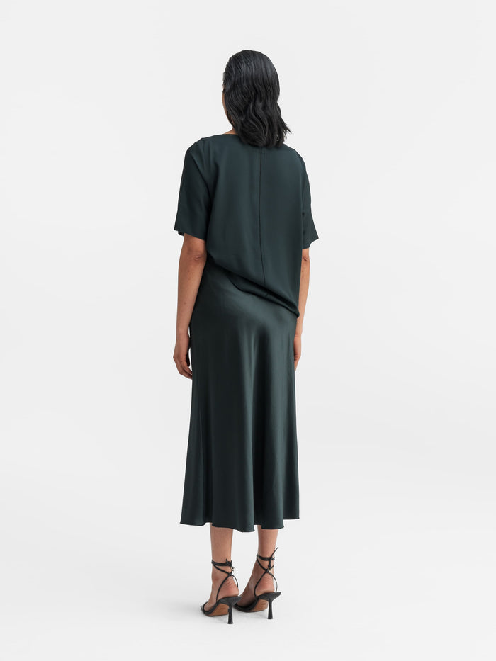 Ahlvar Yoli Silk Blouse Deep Forest