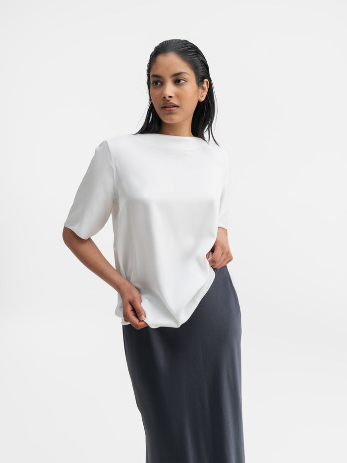 ahlvar Yoli silk blouse white