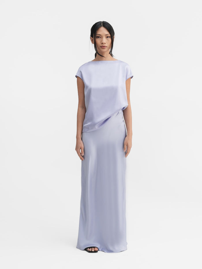 ahlvar Yui satin top lavender