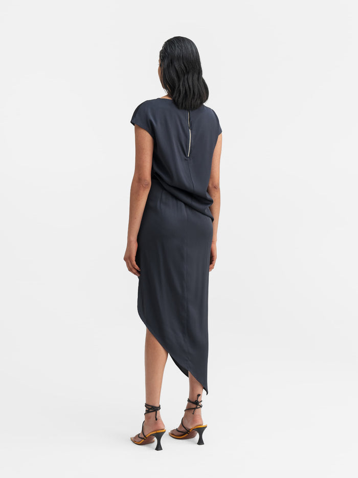 Ahlvar Yui Silk Top Blue Grey