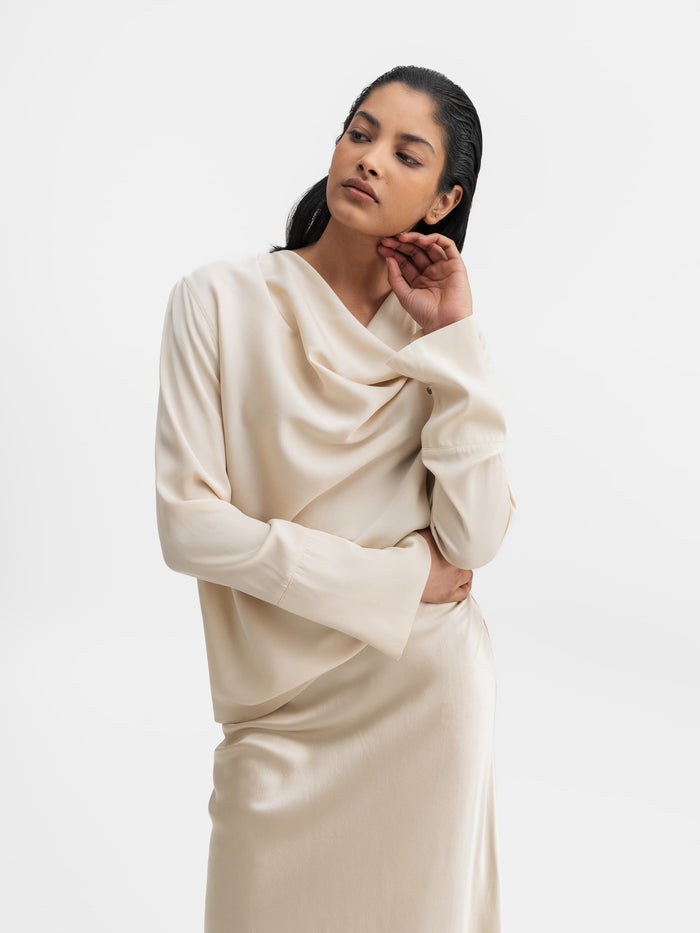 ahlvar Zia silk blouse cream