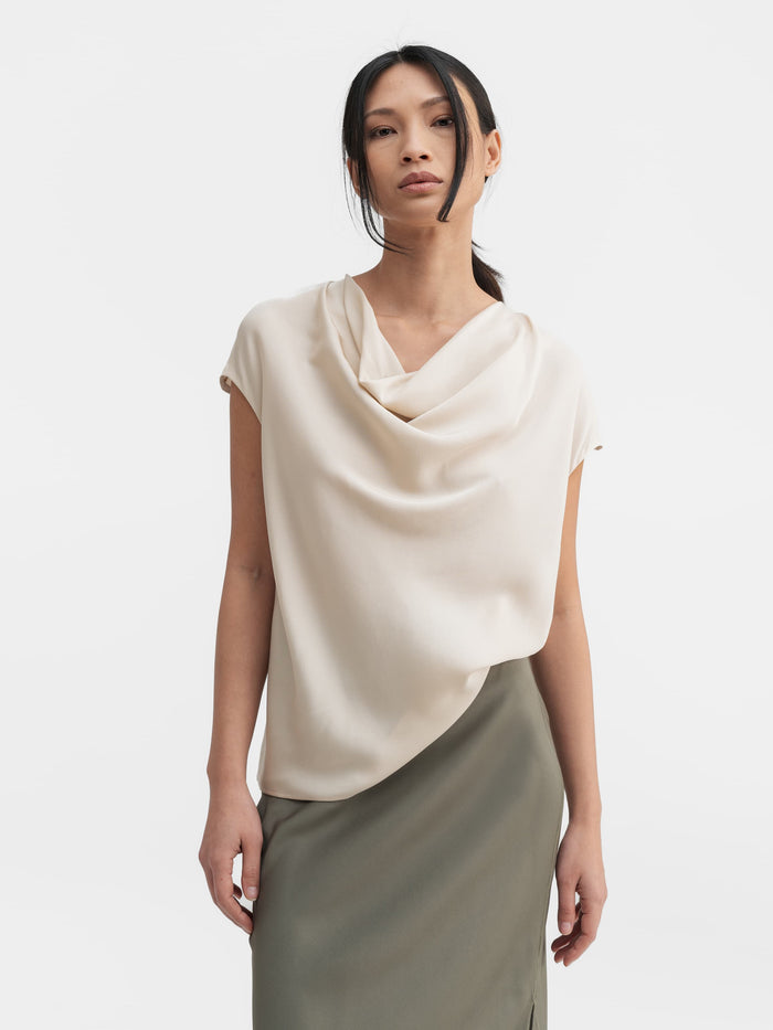 Ahlvar Zia Silk Top Cream