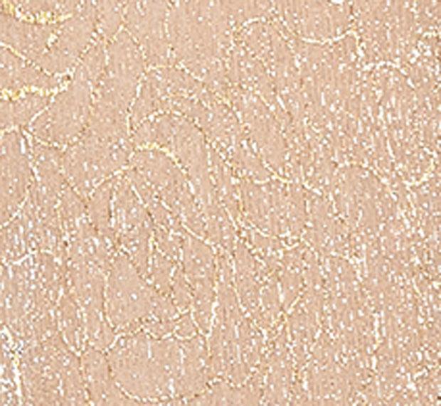 Aidan Mattox Metallic Mesh Draped Gown In Rose Gold