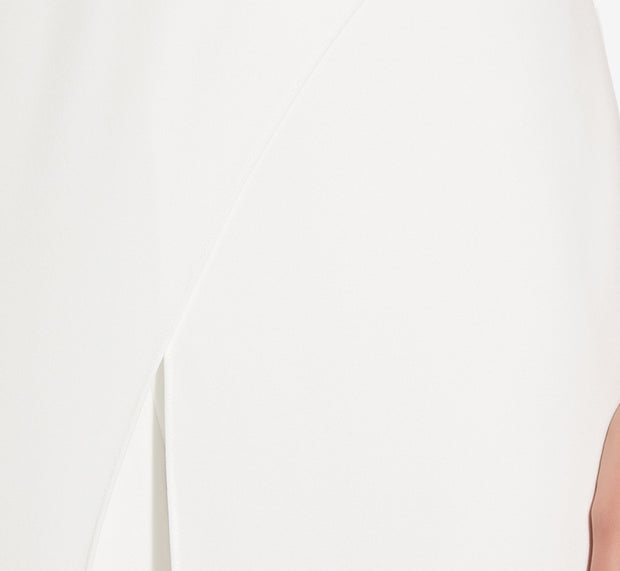 Aidan Mattox Sleeveless Asymmetrical Jumpsuit In Ivory