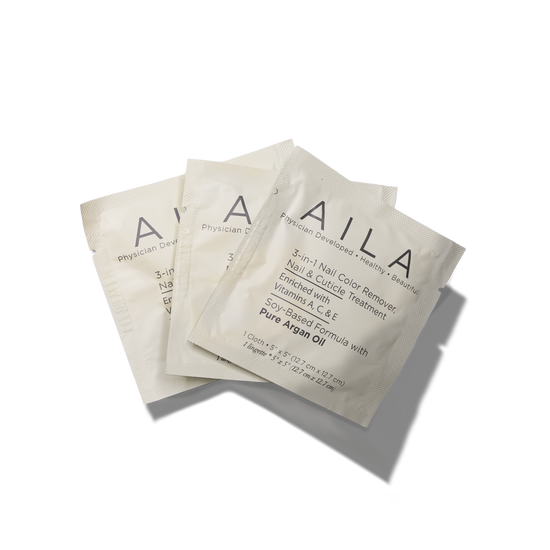 Aila Cosmetics 3-in-1 Soy-Based Nail Color Remover Cloths-pack Of 10