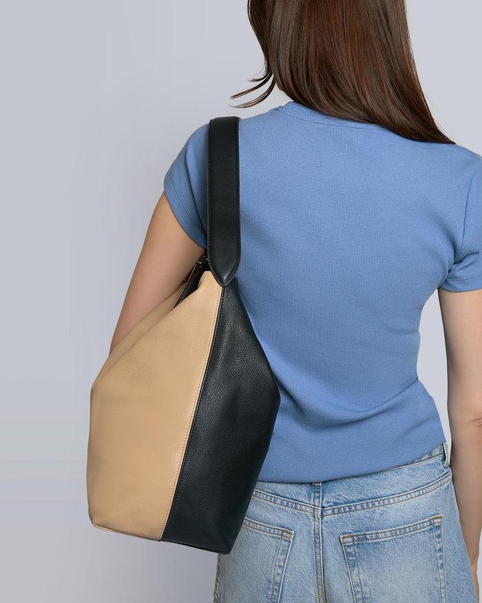 Aimee Kestenberg Ava Ziptop Hobo Camel With Black