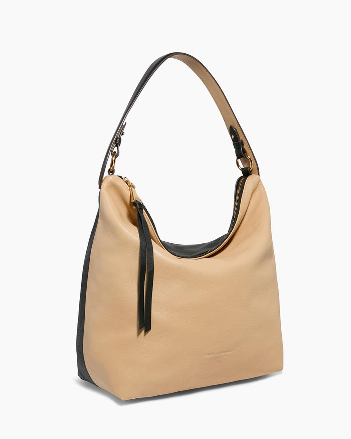 Aimee Kestenberg Ava Ziptop Hobo Camel With Black