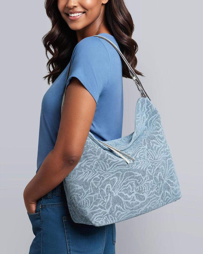 Aimee Kestenberg Ava Ziptop Hobo Denim Garden