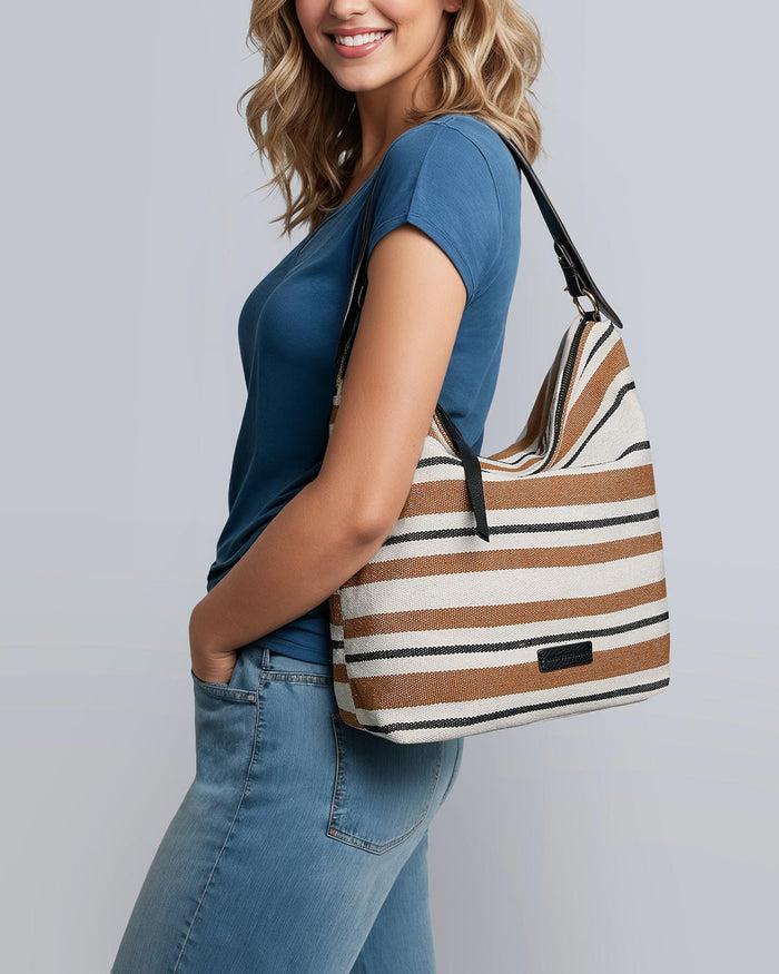 Aimee Kestenberg Ava Ziptop Hobo Neutral Textile