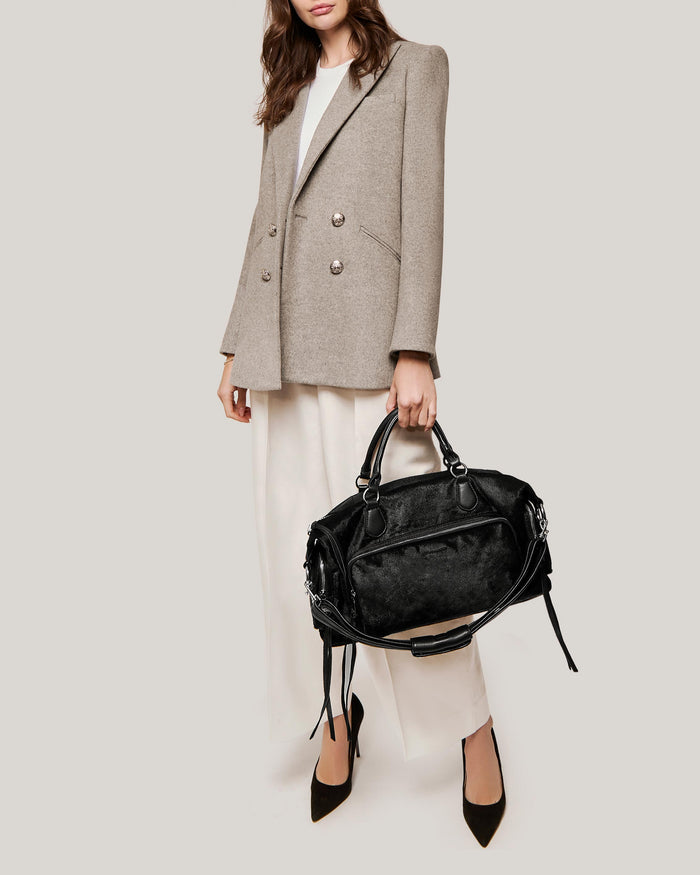 Aimee Kestenberg Away We Go Duffle Black Haircalf