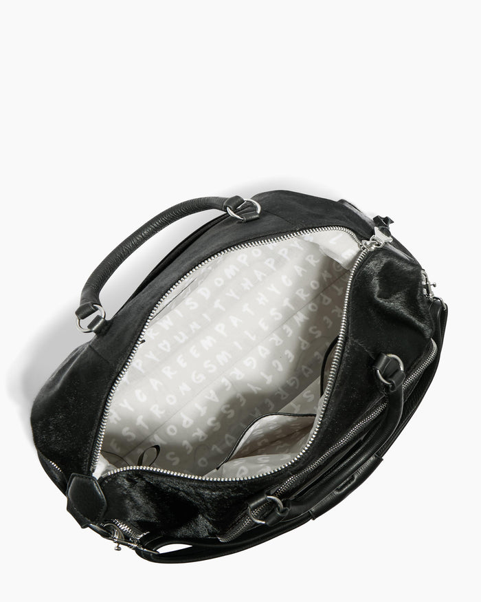 Aimee Kestenberg Away We Go Duffle Black Haircalf