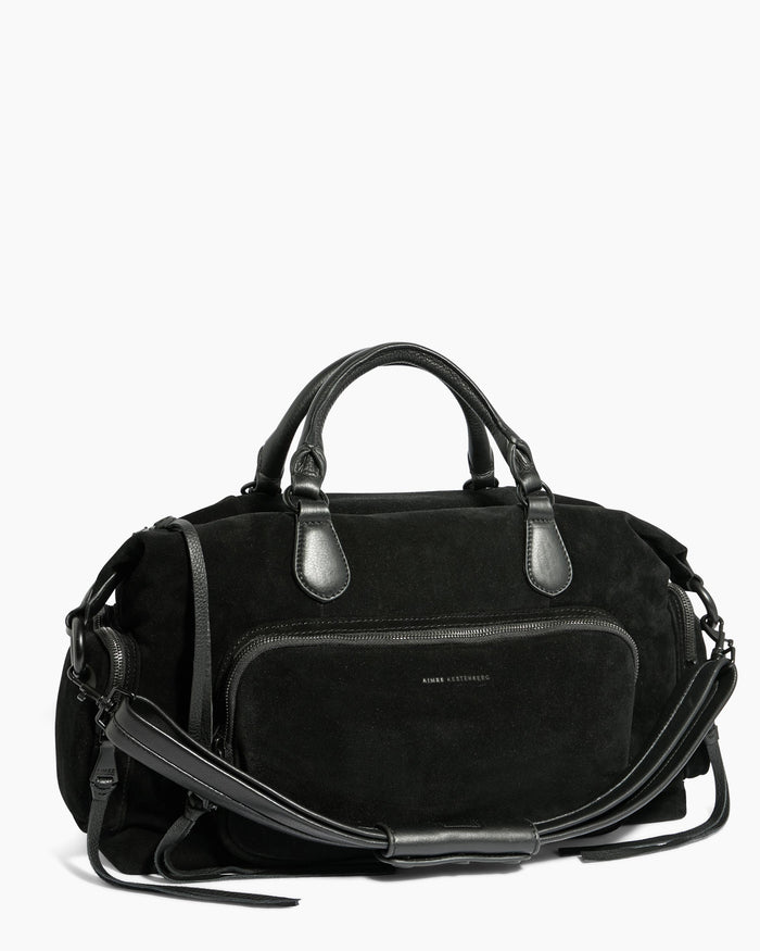 Aimee Kestenberg Away We Go Duffle Black Suede