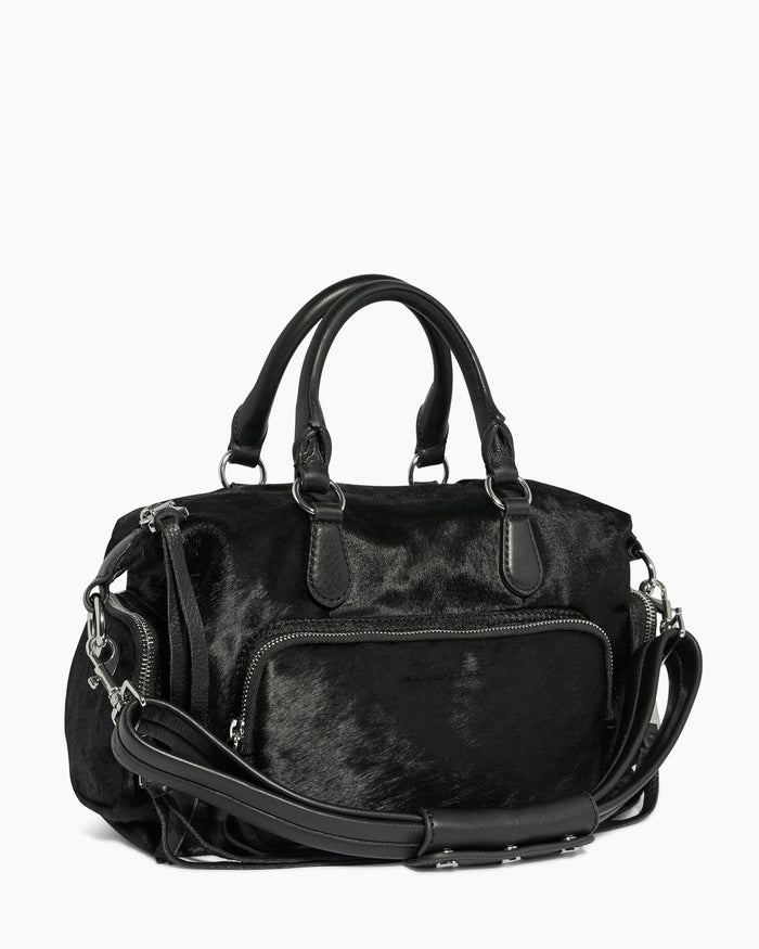 Aimee Kestenberg Away We Go Satchel Black Haircalf
