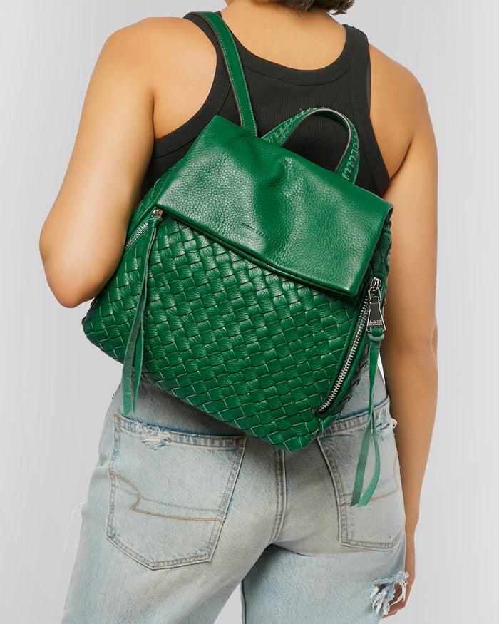 Aimee Kestenberg Bali Backpack Kelly Green Woven