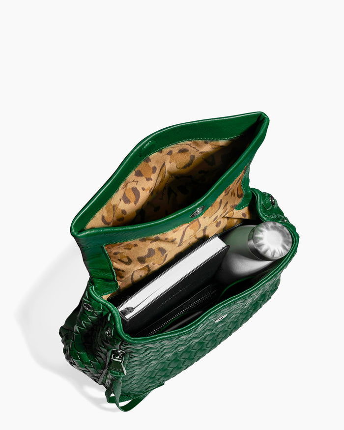 Aimee Kestenberg Bali Backpack Kelly Green Woven