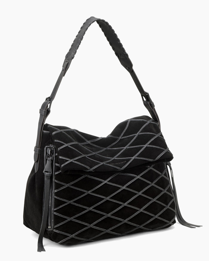 Aimee Kestenberg Bali Hobo Black Suede Quilt