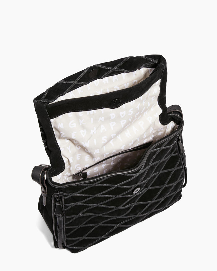 Aimee Kestenberg Bali Hobo Black Suede Quilt