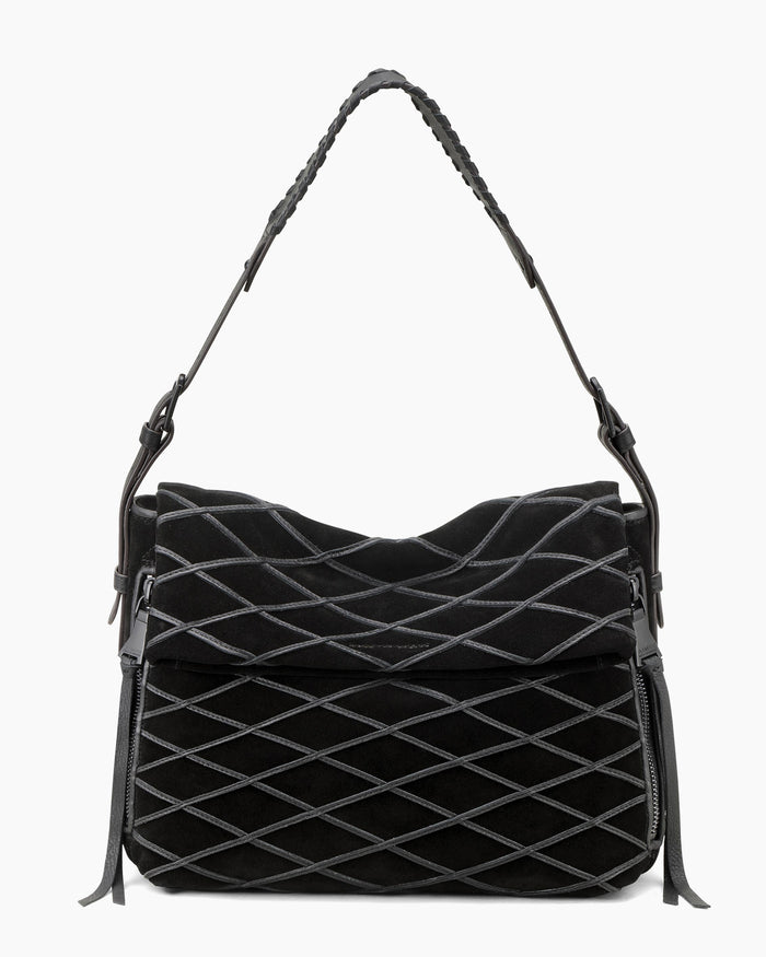 aimee kestenberg Bali Hobo Black Suede Quilt