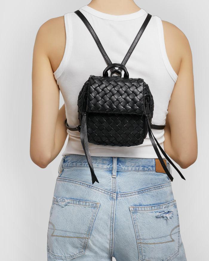 Aimee Kestenberg Bali Mini Backpack Black Woven