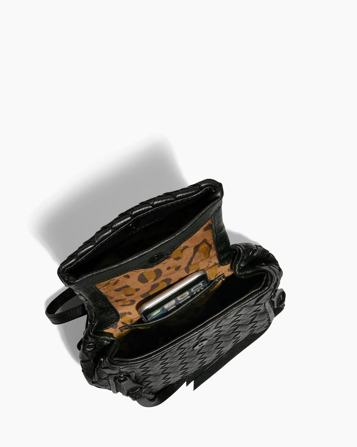 Aimee Kestenberg Bali Mini Backpack Black Woven