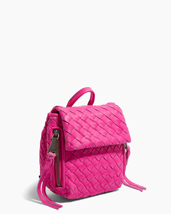 Aimee Kestenberg Bali Mini Backpack Hot Pink Woven