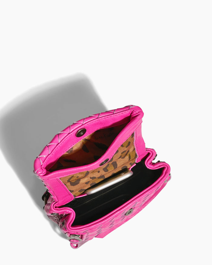 Aimee Kestenberg Bali Mini Backpack Hot Pink Woven