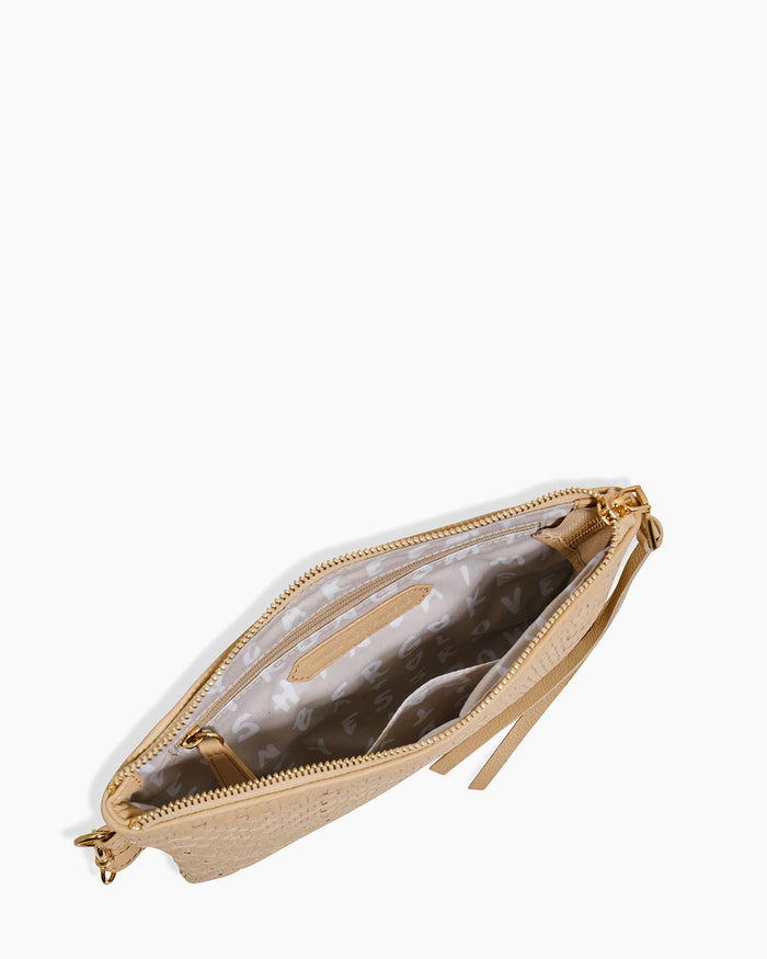 Aimee Kestenberg Woven Wristlet Pouch Camel Woven