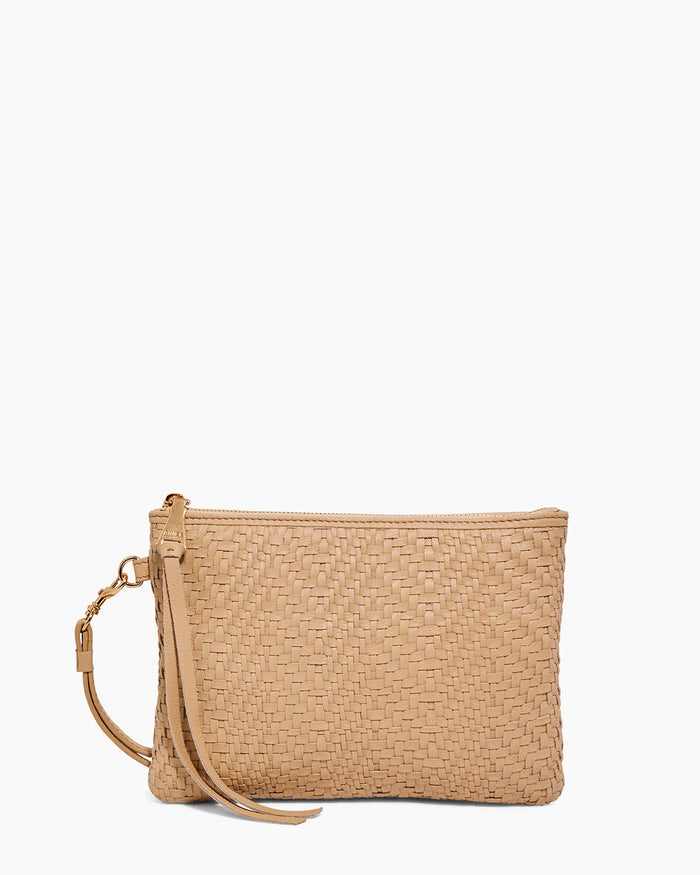 aimee kestenberg Woven Wristlet Pouch Camel Woven