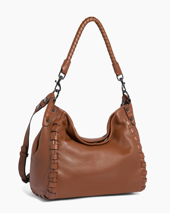 Aimee Kestenberg Zen Hobo Chestnut With Gunmetal