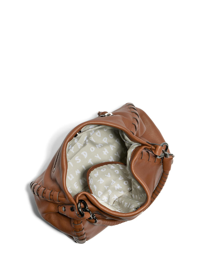 Aimee Kestenberg Zen Hobo Chestnut With Gunmetal
