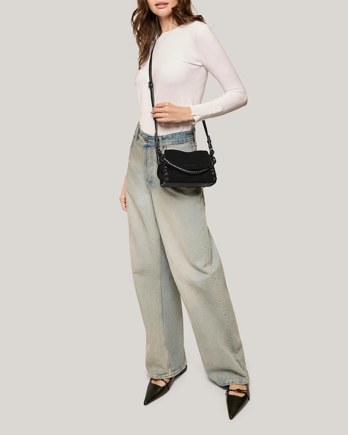 Aimee Kestenberg Zen Mini Crossbody Black Suede