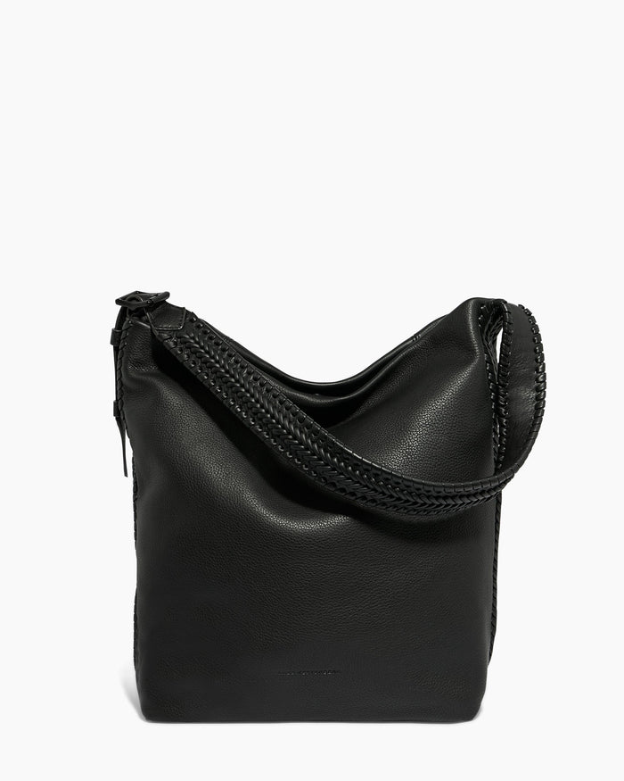 aimee kestenberg All For Love Bucket Shoulder Bag Black With Shiny Black