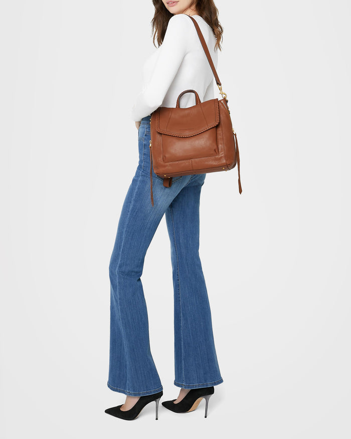 Aimee Kestenberg All For Love Convertible Backpack Chestnut With 14k Yellow Gold