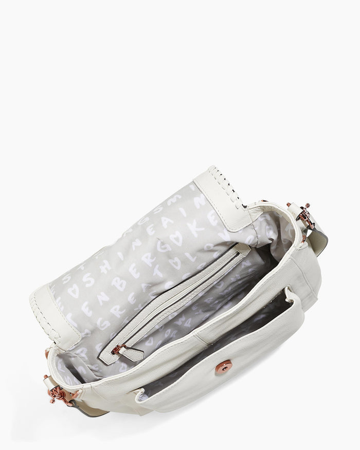 Aimee Kestenberg All For Love Convertible Backpack Vanilla Ice With Chocolate Rose Gold