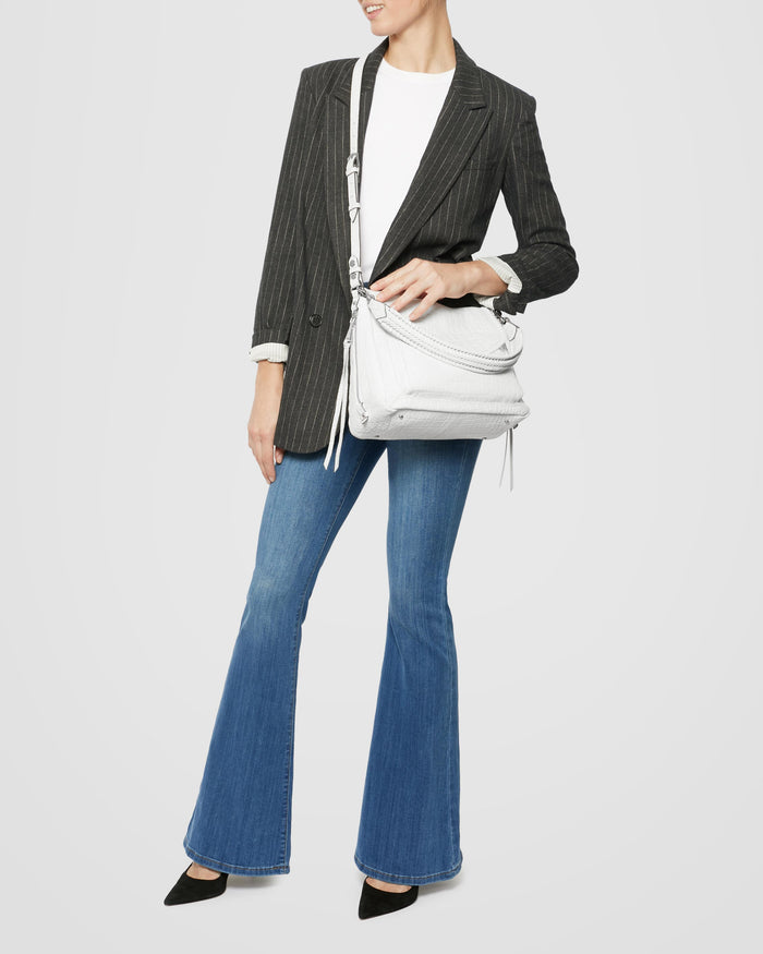 Aimee Kestenberg All For Love Convertible Shoulder White Croco