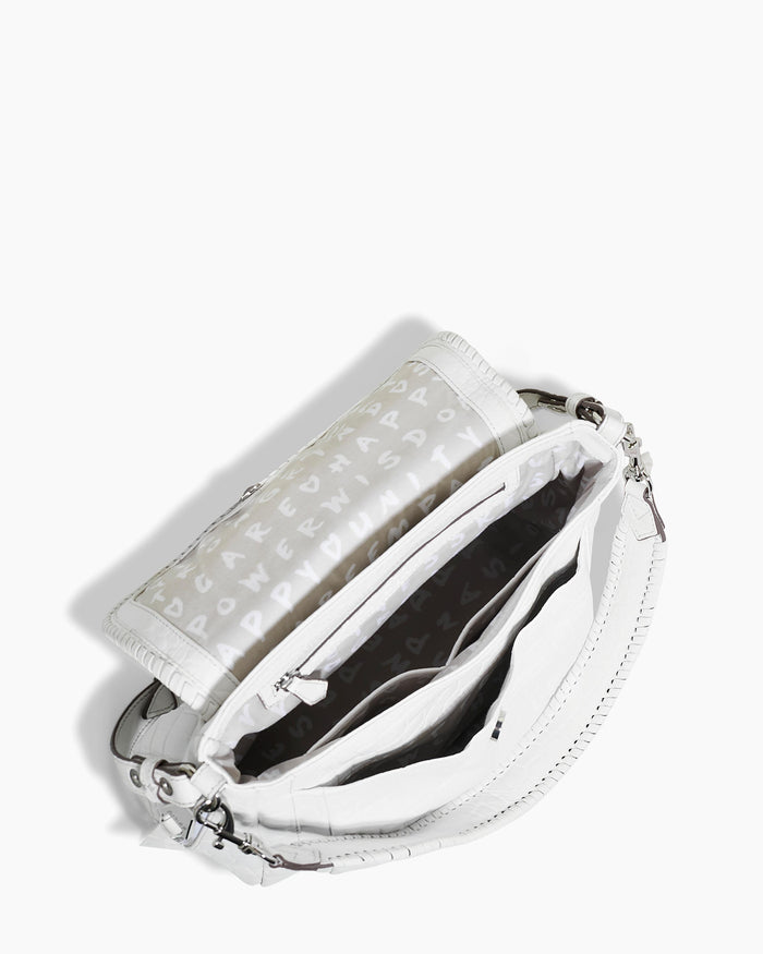 Aimee Kestenberg All For Love Convertible Shoulder White Croco