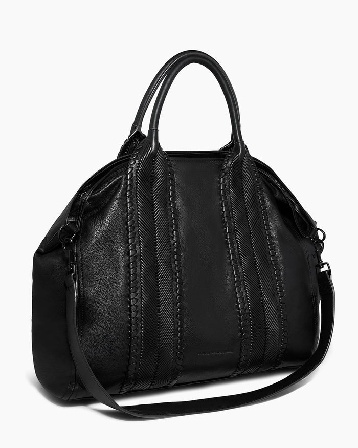 Aimee Kestenberg All For Love Convertible Zip Top Tote Black With Black