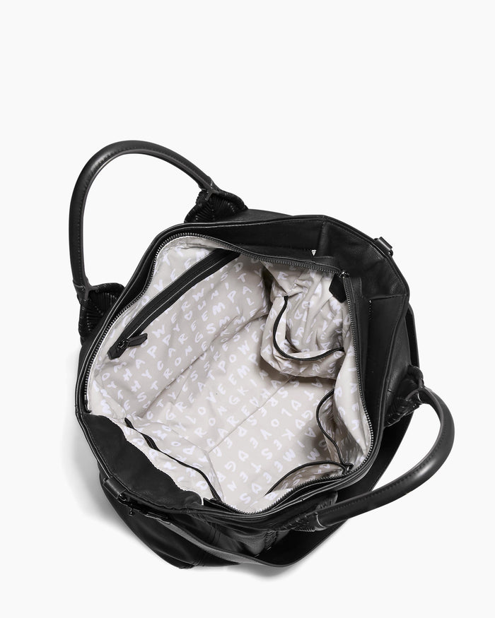 Aimee Kestenberg All For Love Convertible Zip Top Tote Black With Black