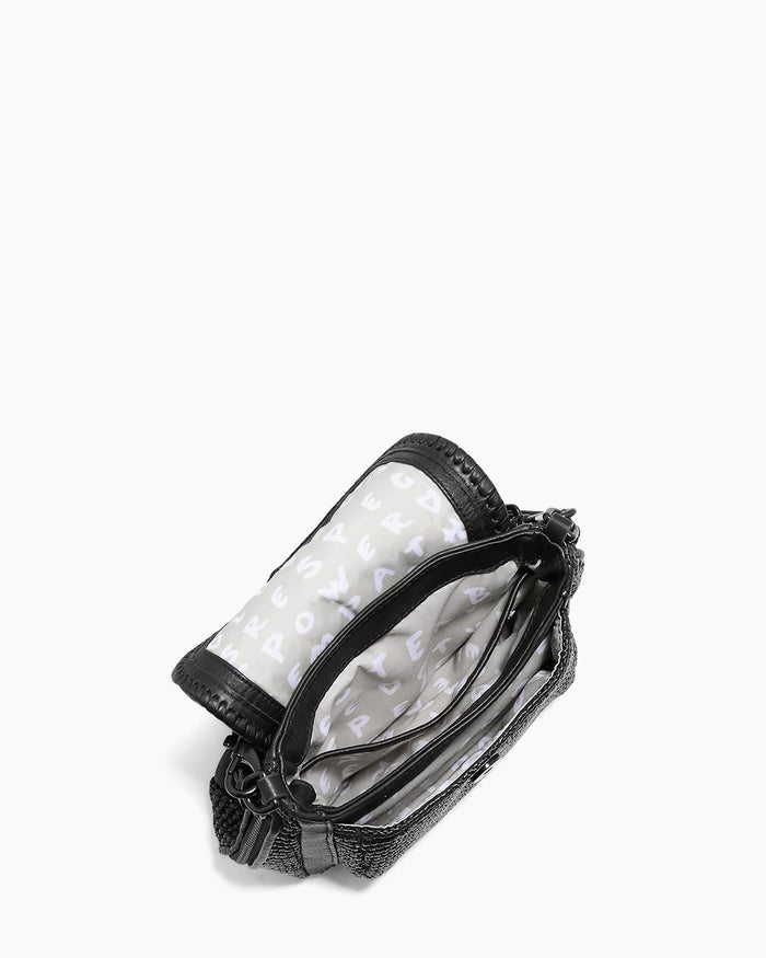 Aimee Kestenberg All For Love Mini Crossbody Black Raffia