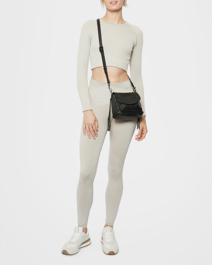 Aimee Kestenberg All For Love Mini Crossbody Black With Shiny Black