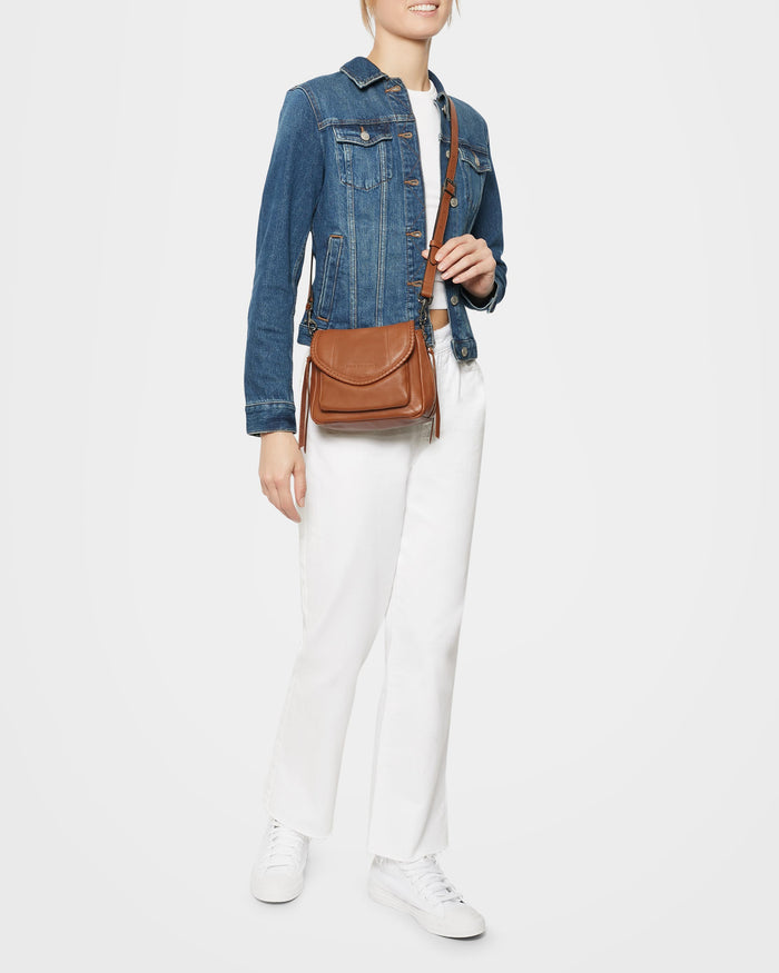 Aimee Kestenberg All For Love Mini Crossbody Chestnut Brown With Gunmetal