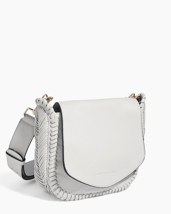 Aimee Kestenberg All For Love Saddle Crossbody Cloud With Shiny Gold